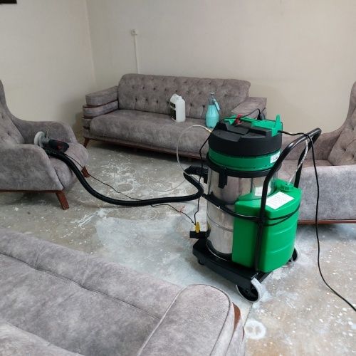 نمونه کار مبل شویی در تبریز محله رسالت مجتمع شایان مهر مبلمان چستر طوسی 8 نفره